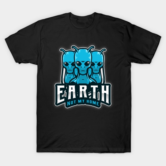 Earth is not my home, Alien invasion Squad T-Shirt by Wolf Clothing Co